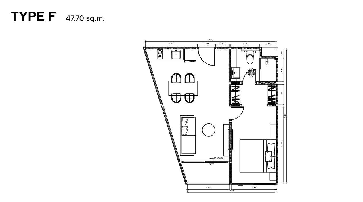 1 Bedroom Plus / Compact family layout